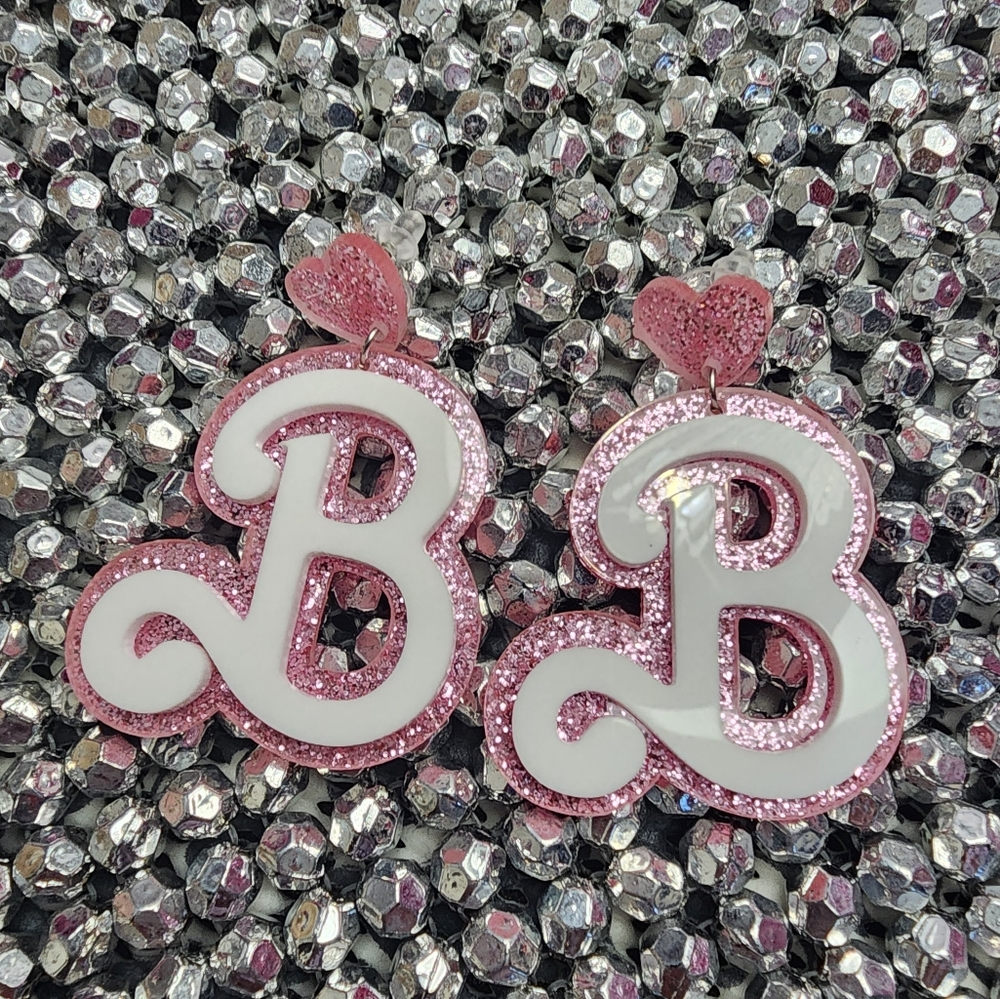 Glitter Barbie Earrings
